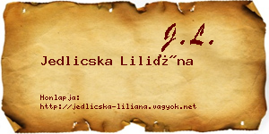 Jedlicska Liliána névjegykártya